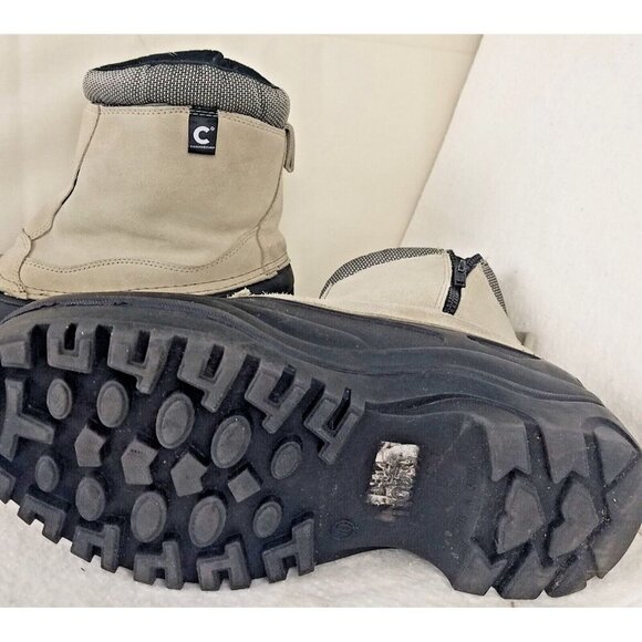 Due North beige suede insulated boot women's 10 low calf comfortemp rubber sole - Picture 5 of 9